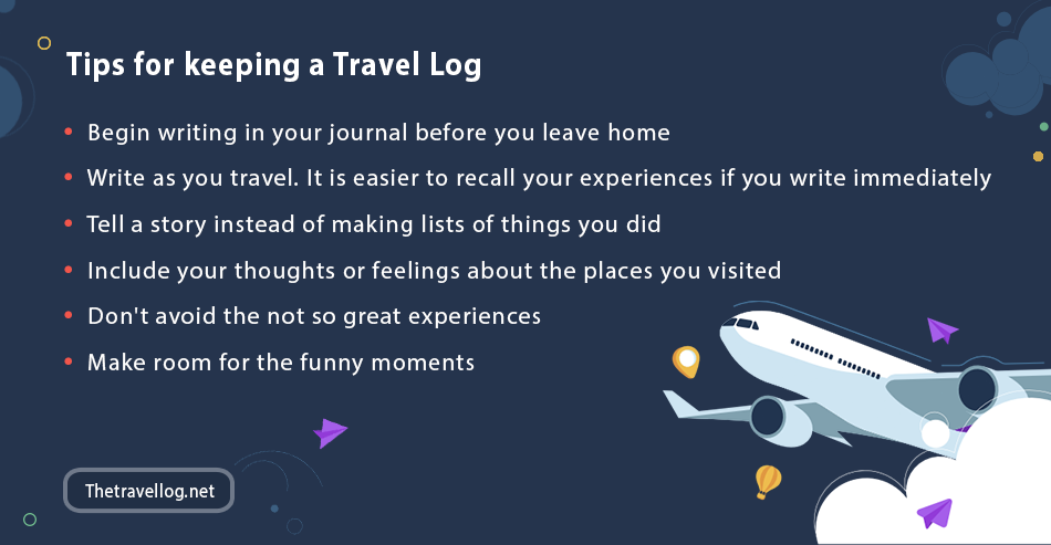 Tips for keeping a Travel Log
